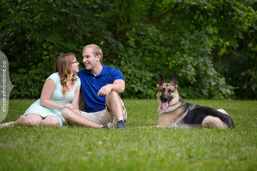 Nicole and Alex with their dog Max photographed in Ottawa by Liz Bradley of elizabeth&jane photography